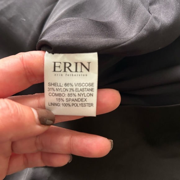 "Erin by Erin Fetherston" Black Silk Bow Backed Dress_Size 8 - Picture 13 of 15